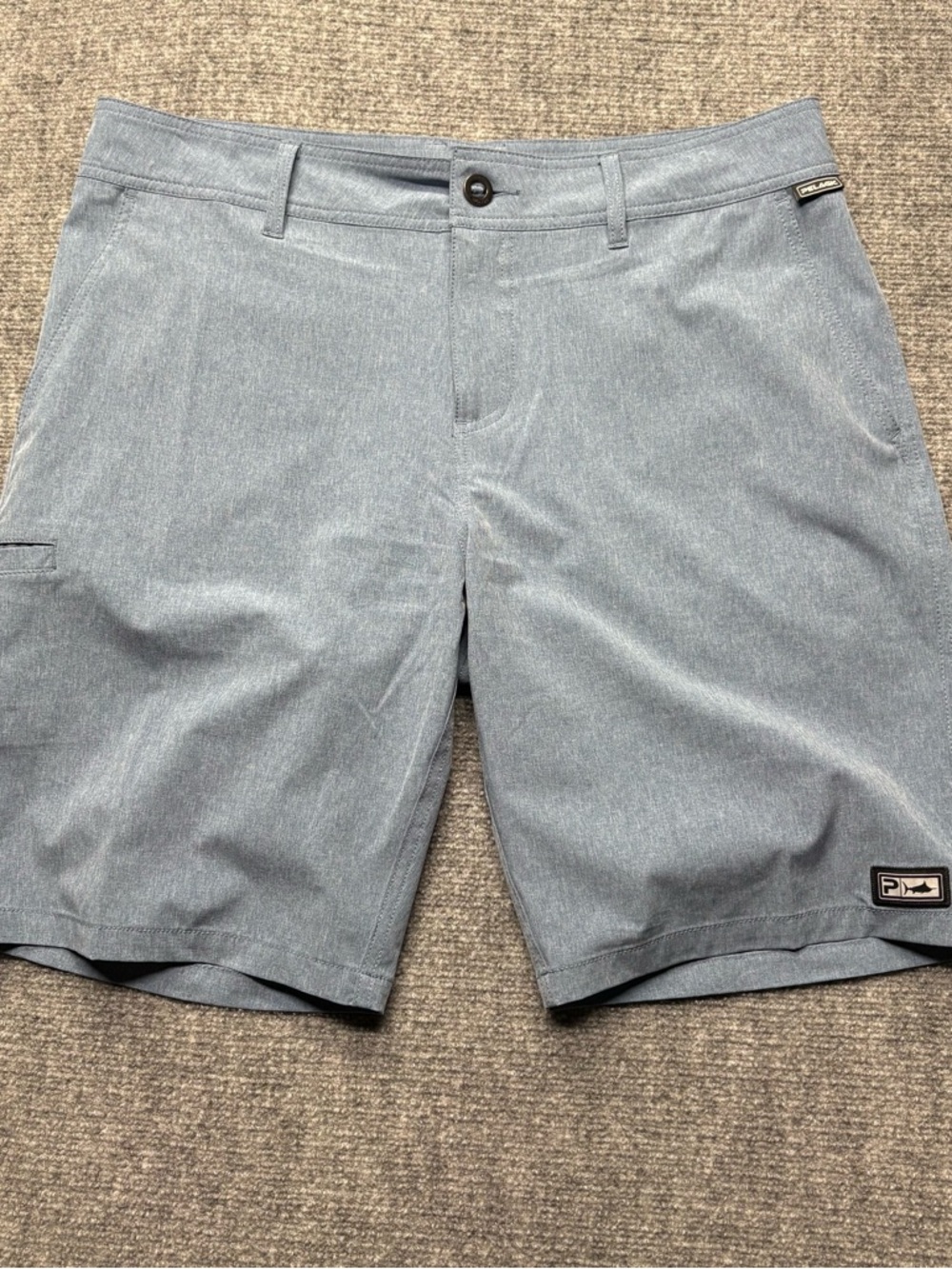 Pelagic Shorts Mens 36 Blue Deep Sea Hybrid Fishing Performance Stretch Outdoor